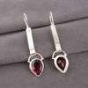 Rhodolite Gemstone 925 Stamped Silver Jewelry Handmade Earrings 2.3" For Sister EE-166-10