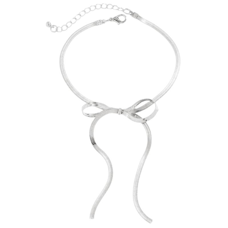 Beautiful Bowknot Anklet Adornment Elegant Long Anklet Chain Accessory Adjustable Chain Anklet Bracelet for Women