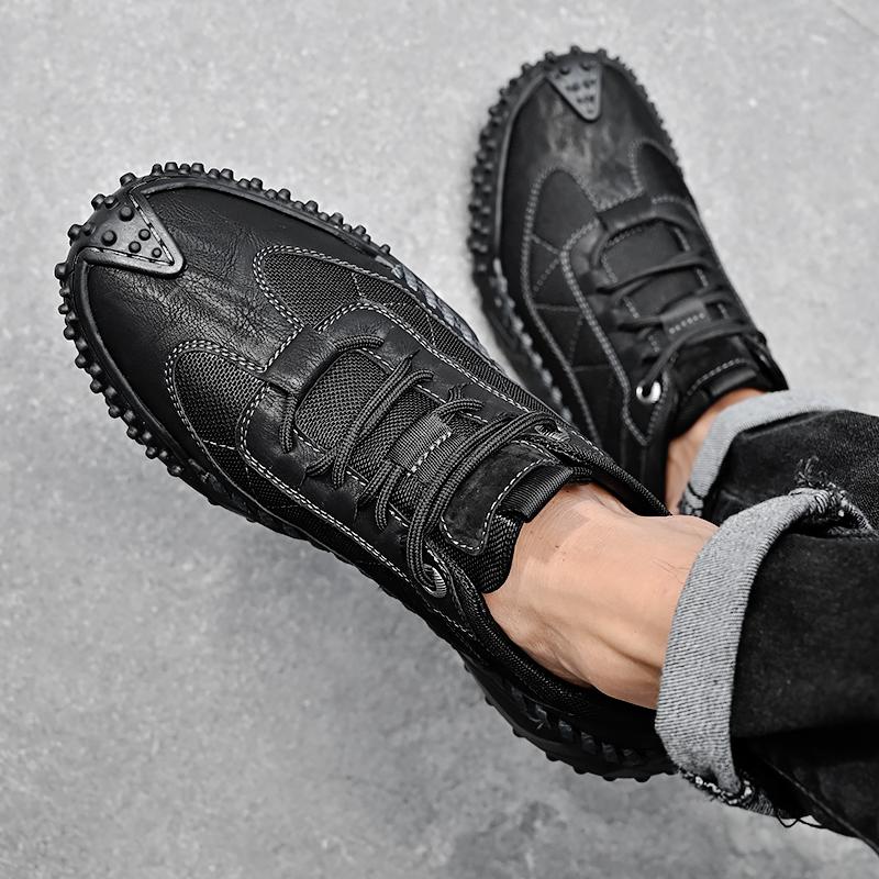 Męskie trampki Zamszowe męskie mokasyny Męskie buty biznesowe Ręcznie robione oddychające obuwie do chodzenia