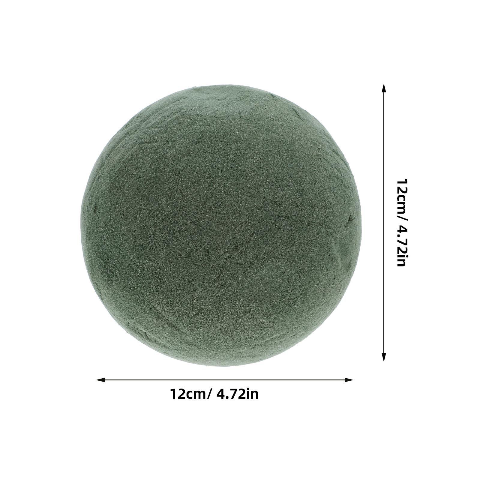 

2Pcs Round Floral Foam Ball 12Cm Water Absorbing Sphere for Fresh Artificial Flowers Wedding Arrangements DIY Florist Craft зелёный
