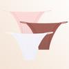 3Pcs Seamless Ice Silk Underwear New Color Sexy Thin Strap Briefs Girls Low Waist Breathable Panties No Trace Lingerie