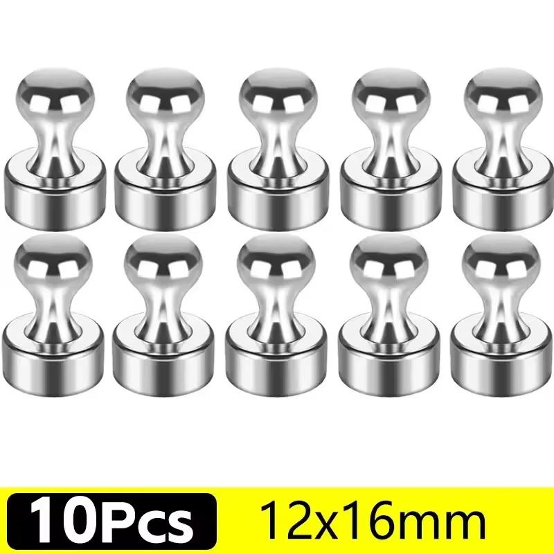 10 Pcs Super Strong Neodymium Magnet Pushpin for Refrigerator Whiteboard Magnetic Pushpins Sucker Thumbtack Magnets Push Pins
