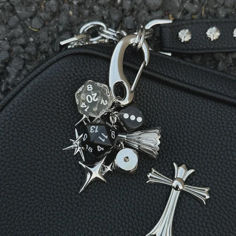 Ainworth Nische Lila-Gold Würfel Anhänger & DIY Schlüsselanhänger Hüftschmuck