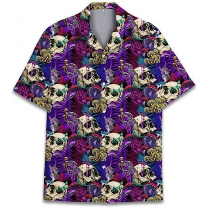 Men S Summer Short Sleeve Shirt 3d Print Striped Color Block Casual