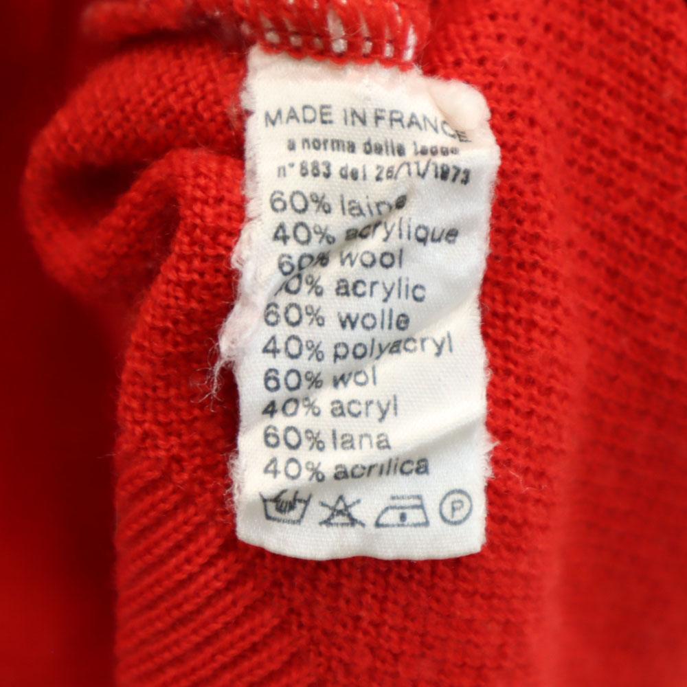 CHEMISE LACOSTE 80s 70s French Wool Blend Frelaco Vintage Long Sleeve Sweater Men's Used