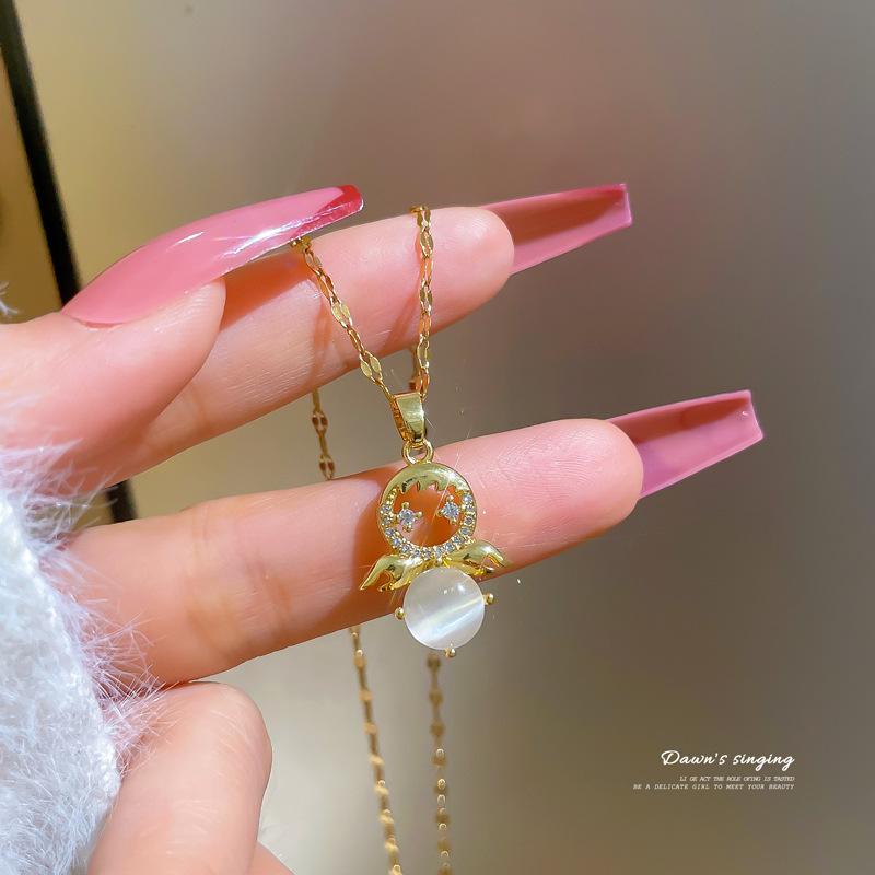 Collier à la mode pour femmes, en cuivre, Micro incrusté, en acier, Simple, maille rouge, chaîne de collier exquise