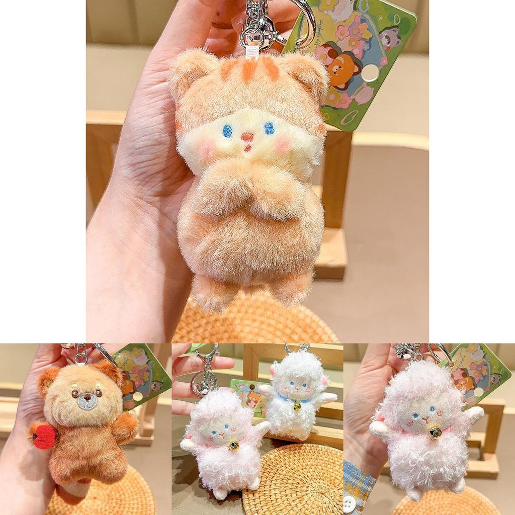 Jinnew Cute Cat Plush Keychain With Keyring For Gift And Collection