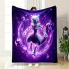 A Glowing Humanoid Figure with a Purple Energy Aura and Bubble Effects. for All Seasons Blanket Lunch Break Throw Gift