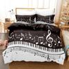 Music Note Quilt Pillowcase 2 or 3 Pieces of Music Bedding Set Single Bed Double Bed Full Size Bedding Suitable for Girls, Boys and Musicians Room