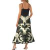 Women's Long Beach Casual Elegant Spaghetti Strap Maxi Dress Floral Low-key Flowing Bohemian Dress