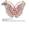 Sweater Brooch Pin Rhinestone Butterfly for Women, Vintage Insect Lapel Pin, Jackets Decorative Accessory Clothes Scarf Shawl Dress Bag Alloy