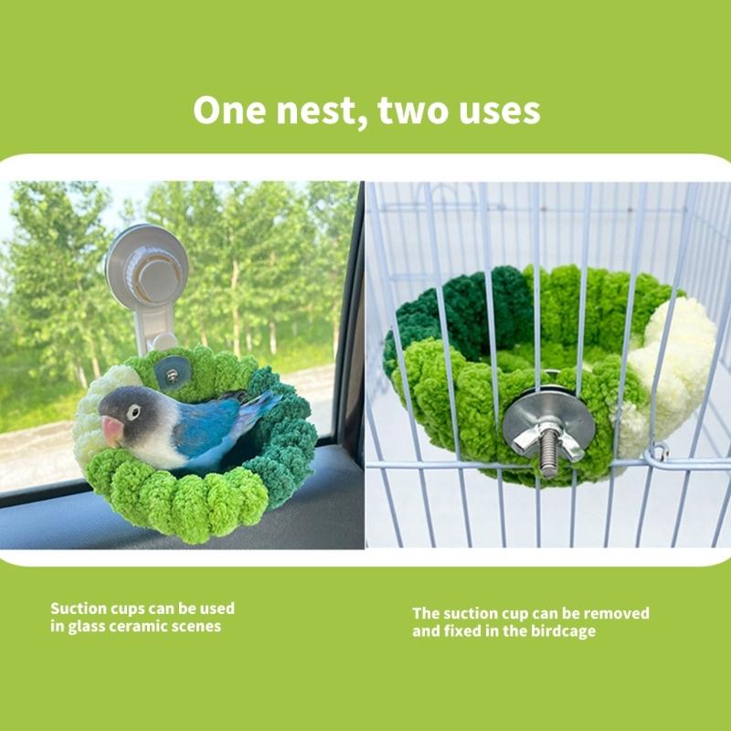 Parrots Resting Bed Bird Cage Warm Plush Nest Small Bird Breeding Nest Birds House Small Pet Shelter Bed Cage Accessories