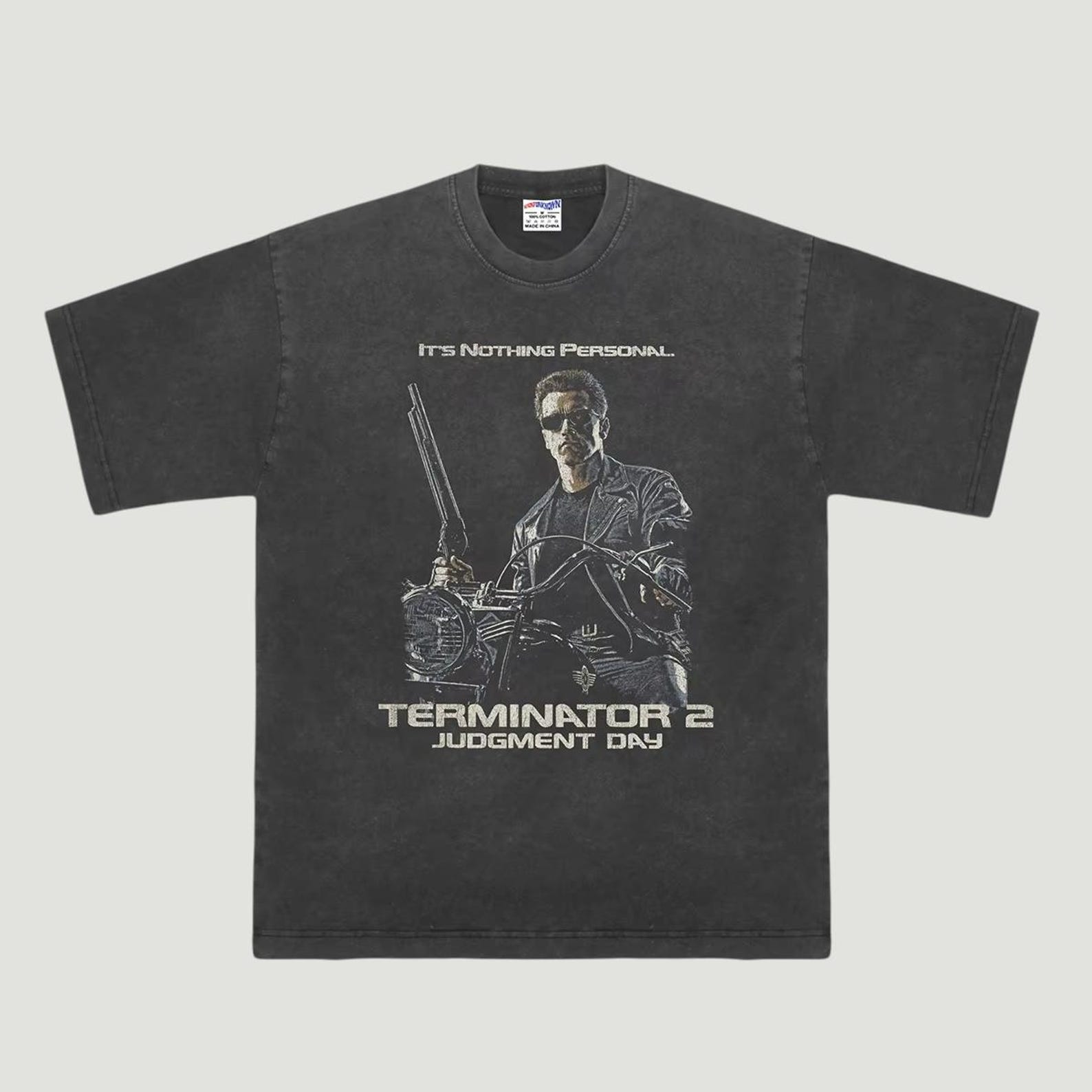 Terminator 2 T-Shirt, Judgement Day Sci Fi Movie Tee, Retro 90s Action Film Graphic Shirt, Vintage T2 Cyberpunk Arnold Unisex Tee 3XL