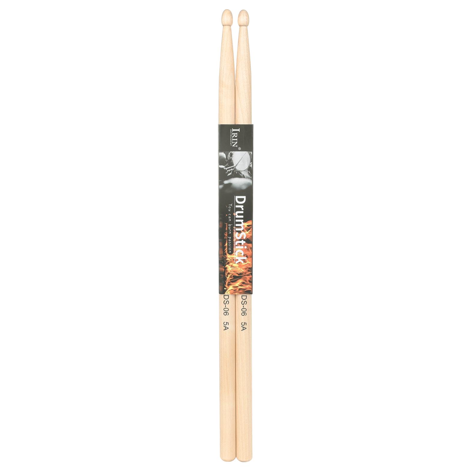 IRIN DS-06 Drum Sticks Maple Drumstick 5A 7A Drum Mallets Professional Wooden Percussion Musical Instrument Accessories Parts 1 Pair 5A