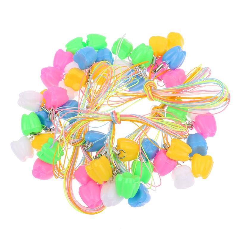 50Pcs Baby Tooth Box Tooth Shape Milk Teeth Storage Boxes Baby Souvenir Gift