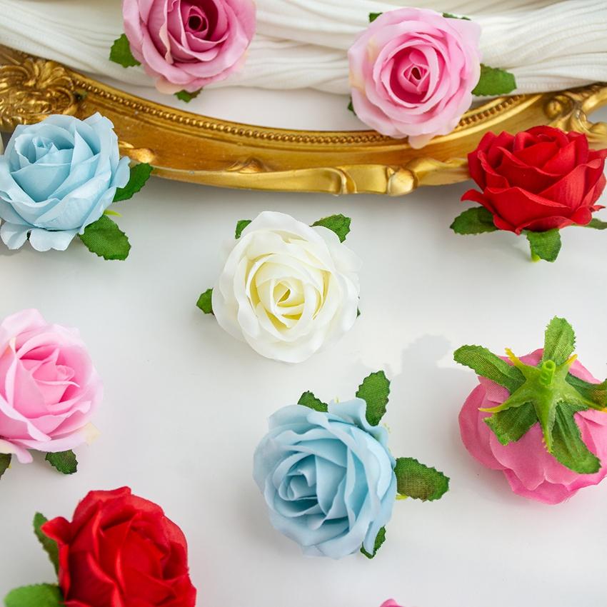Artificial Flower Cheap Silk Rose Head Home Wedding Garden Decor Outdoor Garden Festival Party DIY Gift Scrapbook Craft Hotsale