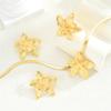 17KM 4 Piece Flower Earrings Ring Necklace Set Fashion Jewelry Women Trendy Shiny Daily Party Accessory Gift For Her