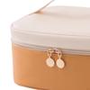 PU Leather Women Makeup Bag with Zipper, Cosmetic Travel Essentials Oil Case