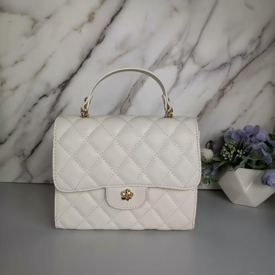 Neue Mode Damen Umhängetaschen Klein Duftender Wind Mini Kleine Nische Rautengitter Kettentasche Freizeit Vielseitige Umhängetaschen