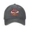 No Fear No Fear And Eyes Print Washed Denim Cap Casual Baseball Caps Adjustable Hat Summer Unisex Baseball Hats