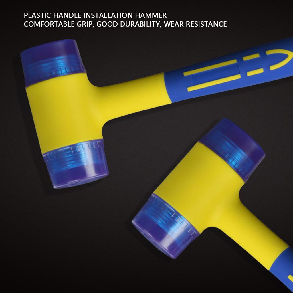 25mm Soft Rubber Hammer - Detachable Double Head Hammer for Flooring, Tile, Door, and Window Installation