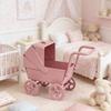 1:12 Miniature Baby Stroller Mini Nursery Car Toy Small Metal Baby Carriage Model for Kids Pretend Play Accessories Doll House Furniture