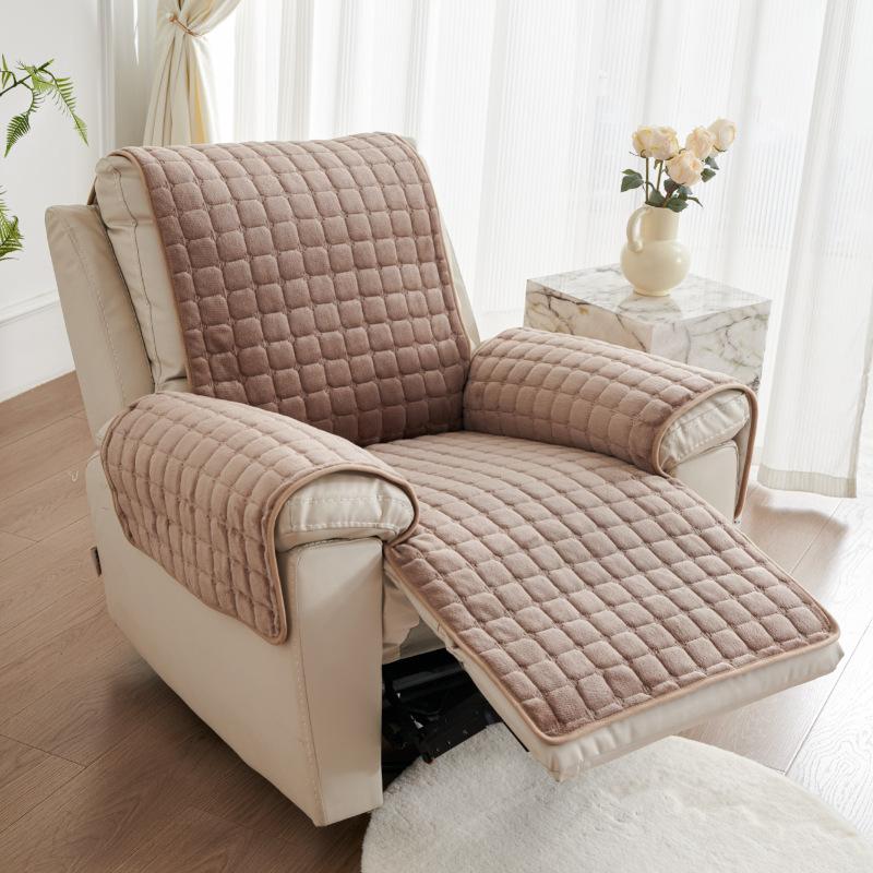 Winter Plush Solid Square Pet Sofa Slipcover Cozy Warm Integrated Sofa Seat Cover for Pets