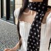 2025 New Wave Point Silk Scarf Women's Spring/Summer Versatile Printed Series Neck Tie Hair High End Drift Belt