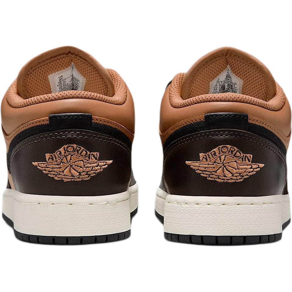 Zapatillas Air Jordan 1 Low SE GS Flax Baroque Brown para Niños Vintage-Coral Negro HQ3604-201