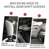 Car Shift Handle Cover Perforated Breathable Leather Gear Shift Cover Non-Slip Wear-resistant Shift Knob Decor Protective Cover