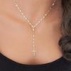Fashion Personality Retro Lip Chain Versatile Exquisite Women, Simple Cross Pendant Necklace