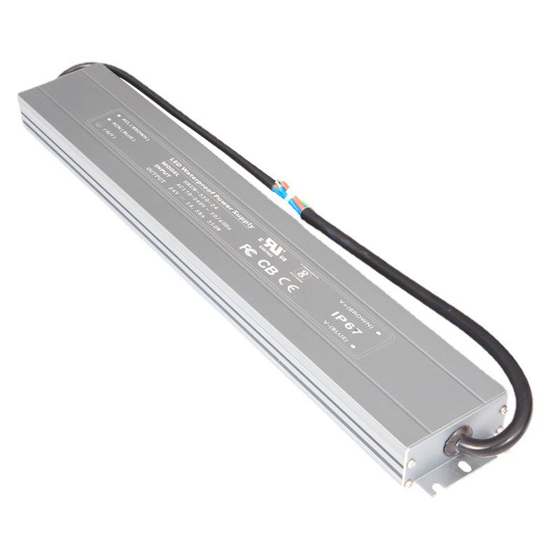 12V/24V Ultra-Thin Waterproof Power Supply, 30W-360W, DC Constant Voltage IP67