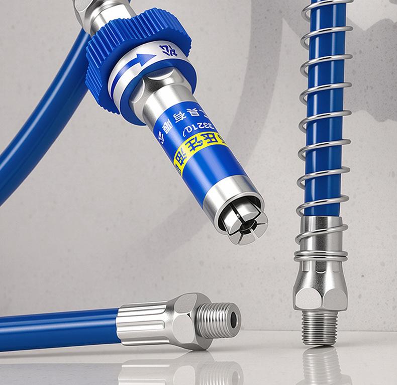 Lock Clamp High Pressure Grease Coupler Self Locking Flat Head Nozzle For Manual Electric Pneumatic Grease Gun Lubrication Tool