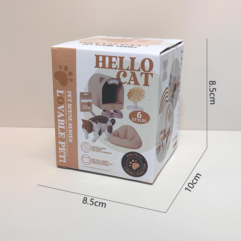 1 Set Micro Landscape Dollhouse Model Cat Trees Scratcher Deccoration Accessories Toy Mini Cat Ornament