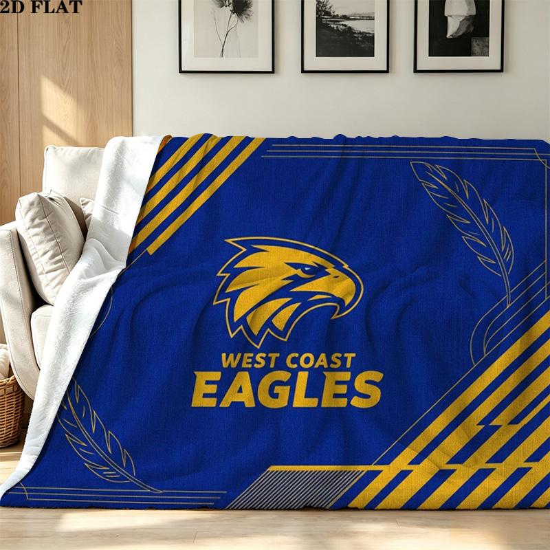 Coperta in Flanella con Stampa West Coast Eagles Alta Qualità Calda Confortevole Coperta per Tutte le Stagioni Perfetta per Regali Decorazioni per la Casa