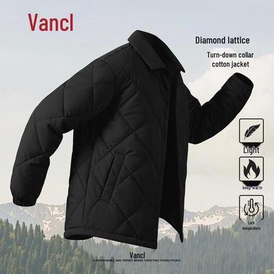 VANCL Men's Winter Diamond Quilted Shirt-Collar Jacket