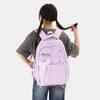 Schoolbag female solid color Harajuku backpack campus style junior high school high school student schoolbag female simple large-capacity backpack 