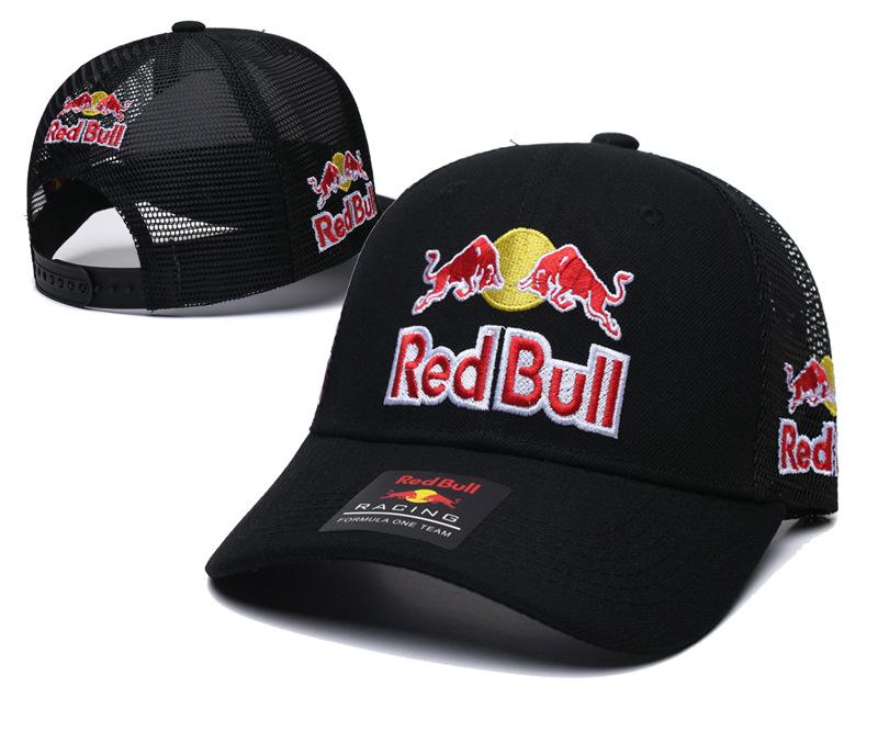 WJG Pretty Lente En Zomer Nieuwe Mesh Pet Geborduurde Red Bull Pet Snapback Heren En Dames Pet met Klep Buiten Veelzijdige Pet adjustable (54cm-62cm)