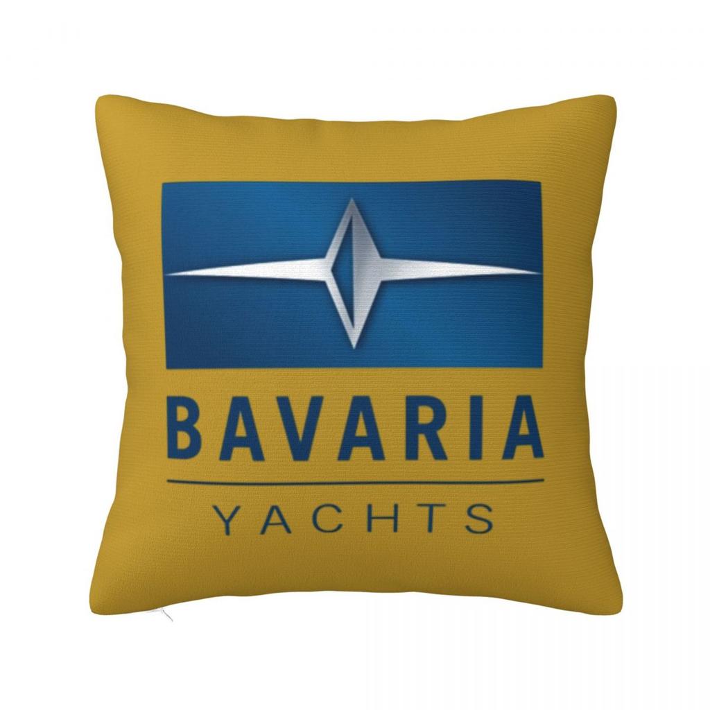 Bavaria Yachts Blue Silver Logo Square Pillowcase Cushion Cover Pillow Case Throw Pillow Cover for Home Sofa Living Room