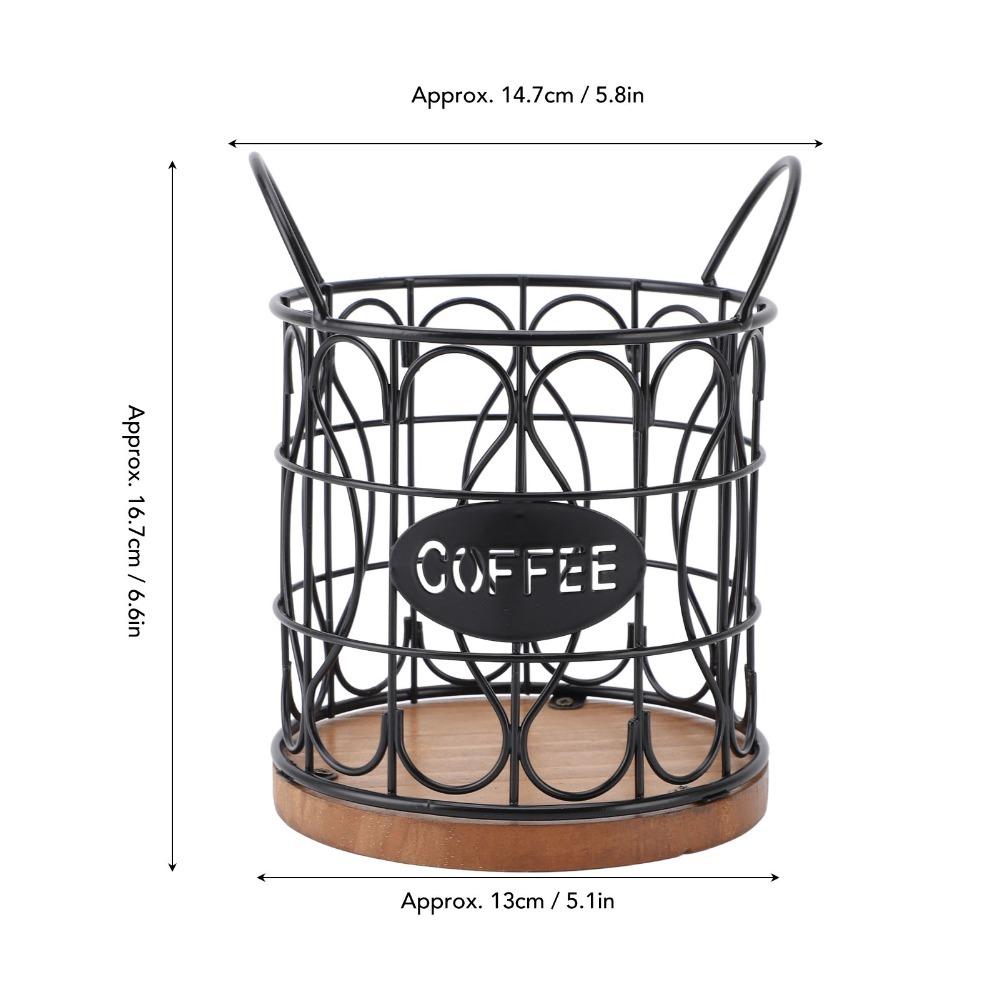 Metal Coffee Capsule Holder Large Capacity Wire Coffee Pod Basket Coffee Pod Basket Cafe чёрный