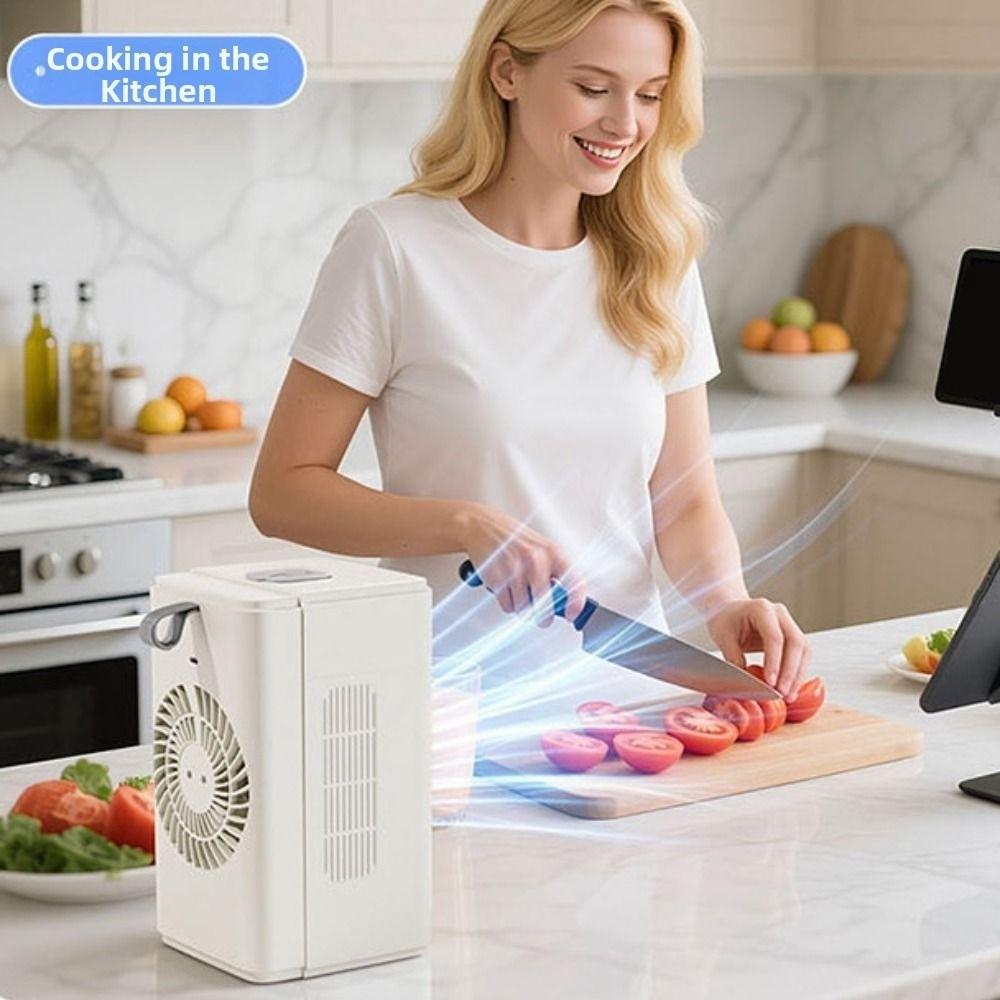Safety Lock Desktop Humidifying Fan Intelligent Timing Mini Air Cooler  Outdoor Tent