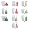 Luoye Christmas Tree 3D Candle Soap Mould DIY Candle Epoxy Mold Handmade Candles Aroma Wax Soap Molds for Decoration