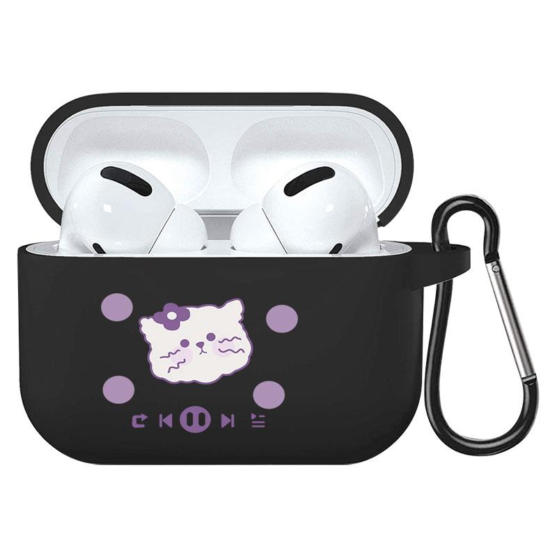 קריקטורה חמוד חיות מחמד כלב חתול בעל חיים ינשוף צמח פרחי אפל עבור אפל AirPods 2 3 כיסויי אוזניות חסינות זעזועים שחורות AirPods Pro Funds Cover