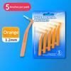L Shaped Interdental Brushes Set 2 5Pcs Portable Soft Bristle Tooth Gap Cleaner Dental Floss Stick for Home Travel Use