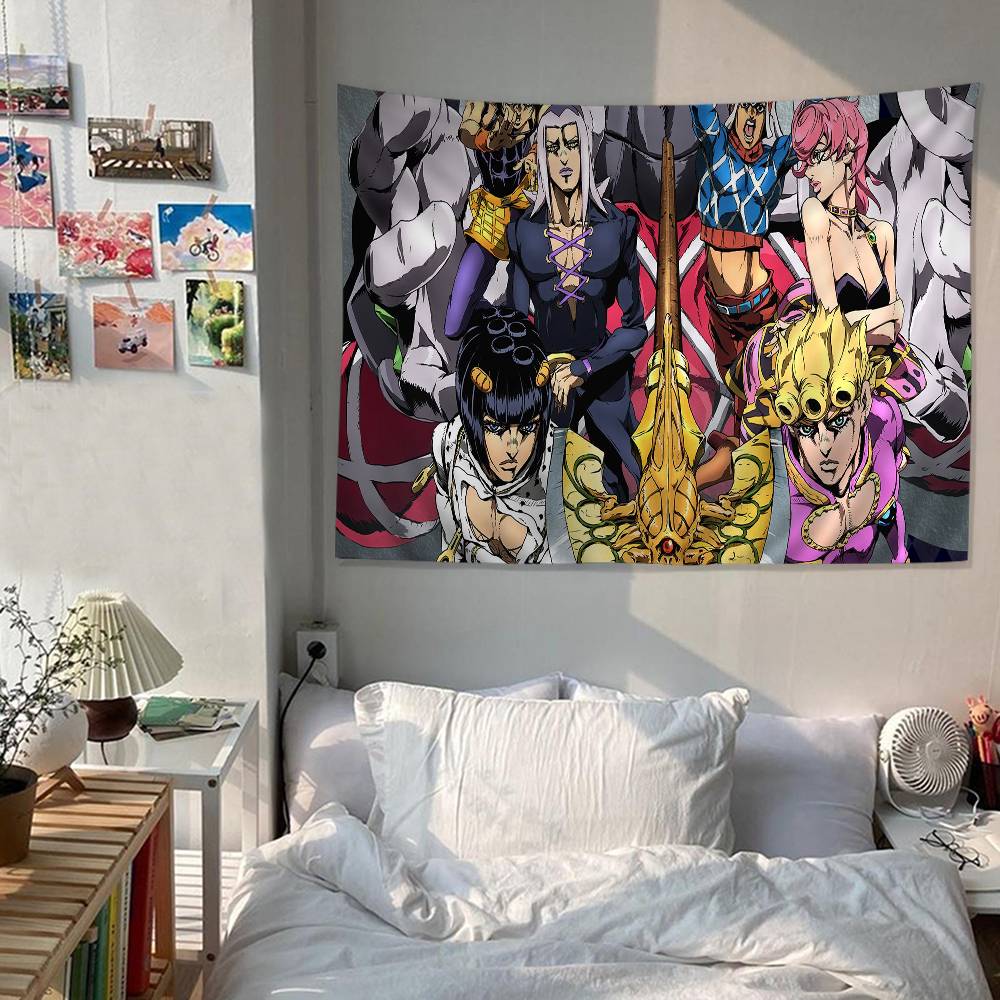 JoJo Bizarre Adventure Tapestry Art Printing Cheap Hippie Wall Hanging Bohemian Wall Tapestries Mandala Art Home Decor