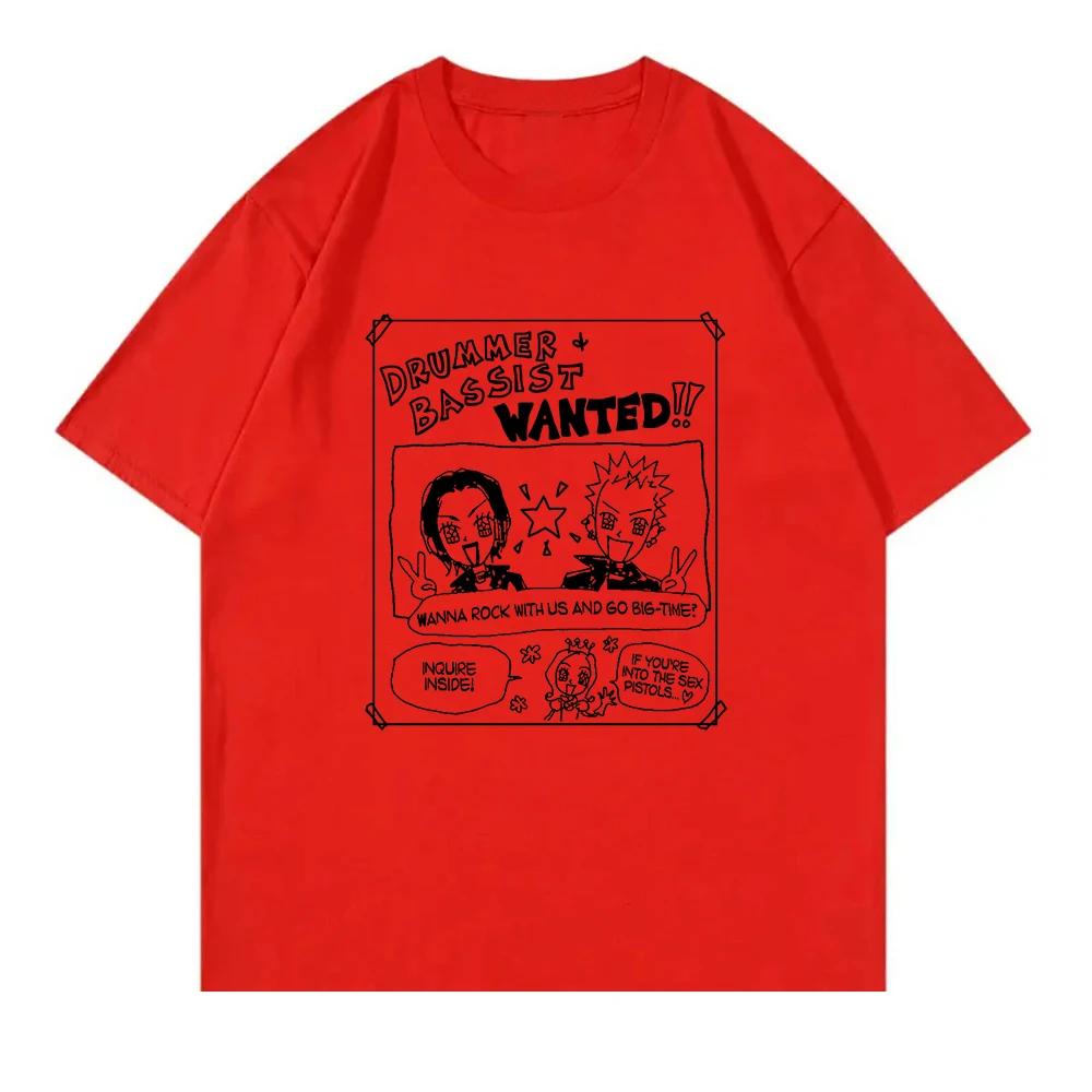 Unisex Nana Anime Black Stones TShirt Funny Women Clothing Harajuku Tops Unisex Casual TShirts Graphic Clothes