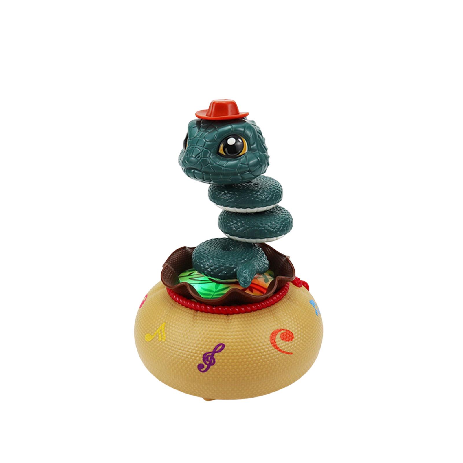 

Electric Dancing Snake Toy With LED Light And Music Obstacle Avoidance Musical Anima One Size