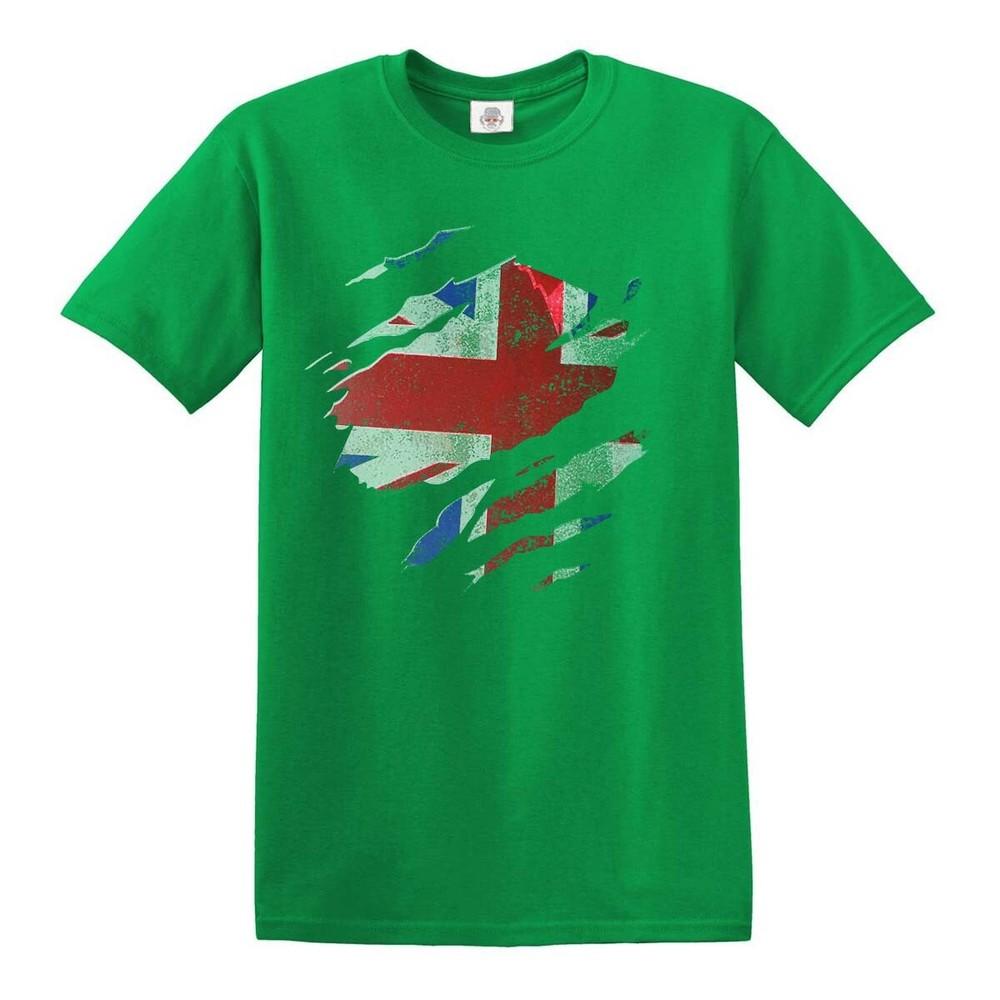 Ripped Union Jack Flag Tshirt Funny T Shirt Country British Retro Fashion Sport