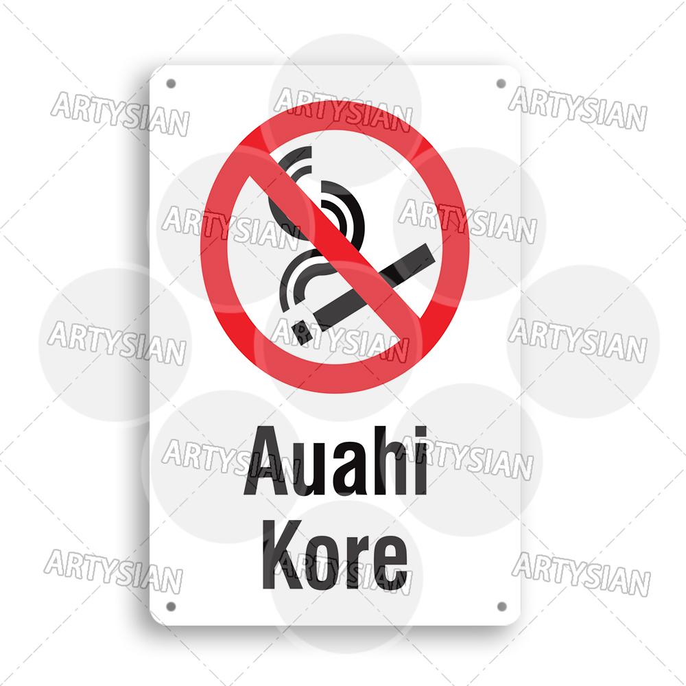 No Smoking Metal Sign No Vaping Smoke-Free Zone Smoking Permitted Plaque Auahi Kore Designated Smoking Area No Open Flames