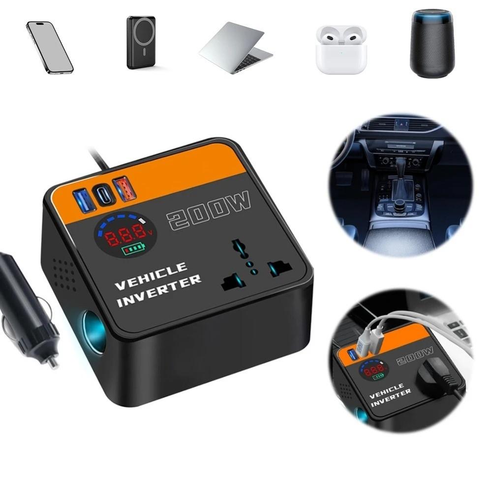 12v 24v To 110v 220v Power Adapter Fast Charging Automotive Charger Inverter  for Vehicles